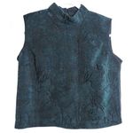 Mark by Avon Teal Appeal Women's Sleeveless Tapestry Blouse Size Small Green Photo 0