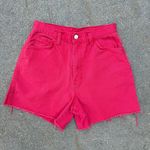 Vintage 90s A Time For Us Raspberry Red High Rise Jean Shorts Size 11 Photo 0