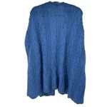 Aerie Blue Soft Loose Knit Open Cardigan Photo 1