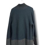 J. Jill Charcoal Gray Blue Colorblocked Knit Long Coatigan Jacket Size L Photo 10