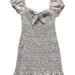 Mable blue floral all over smocked dainty dress sz Large ditsy floral Blue Photo 8