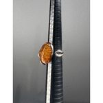 Vintage 925 Sterling Silver‎ & Baltic Amber Ring Sz 8 ADJUSTABLE Silver Photo 1