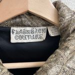 Flashback Couture Vintage 90s Khaki Olive Velvet Carpet Button Up Blazer Jacket Photo 6