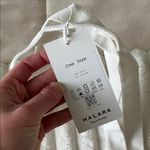 Halara NWT  Cream and Green Canvas Tote Photo 1