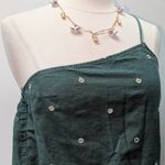 ZARA  NWOT Embroidered crop top green 3798/004 Boho Size M Photo 9
