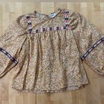 Dear John  Cotton Floral Boho Puff Sleeve Peasant Top Photo 0
