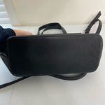 Nine West solid black shoulder crossbody tote purse with attached keychain Photo 4