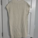 Cream Cable Knit Sweater Vest Size M Photo 2