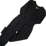 Madewell NWT Sloan Jumper in Black Belted Crepe Tapered Easy Fit Crop Jumpsuit 6 Photo 2