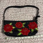 Just B Black Floral Embroidered purse Photo 0
