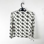 Juicy Couture White Black “Juicy” Crown Graphic Print Long Sleeves Top Medium Photo 1