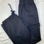 Urban Outfitters ‎ Outfitters, black cargo pants, ties at ankles sz Small Photo 0