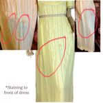 VINTAGE LATE 1960'S/EARLY 70'S YELLOW COTTON EMPIRE WAIST MAXI DRESS (M) Size M Photo 9