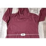 Serra  Hooded Burgundy Red Sweatshirt Dress LARGE Streetwear Casual Y2k Photo 5
