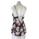 In Bloom by Jonquil Black Floral Lace Sheer Sleeveless Cami Sleepwear Chemise S Photo 1
