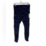 Warrior Danica Patrick NWT Blue and Black Patterned Leggings Lace Trim Medium Photo 1