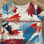 Entro Abstract Brushstroke Ruffle Hem Dress Medium Multicolor Art Print Photo 6