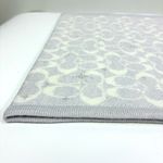 Metallic Star Signature Coach Logo Infinity Scarf Chalk Grey NWT Photo 10