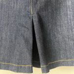 Boden dark wash mini denim front slit seam skirt size 8 Blue Photo 2