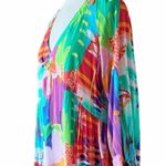 Colorful Maxi Dress Oversized V Photo 3