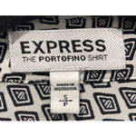 EXPRESS The Portofino Shirt Geometric Long Sleeve Blouse Photo 1