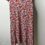 American Eagle  Multicolor Floral One Shoulder Belted Midi Dress XS Photo 8