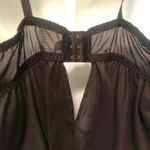 Cacique Baby Doll Camisole Sz. 22/24 Underwire Black Back Hook Closure Sheer Photo 5