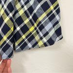 Joie  Blue Yellow Plaid ALine Mini Skirt Women S Dark Academia Preppy School Girl Photo 5