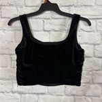 House of Harlow  1960 Black Velvet Corset Crop Blouse Womens Size Small Photo 1