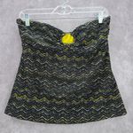 Mossimo Black Chevron Tube Padded Strapless Swimwear Tankini Tank Top Medium M Photo 0