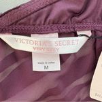 Victoria's Secret Victoria’s Secret Very Sexy Burnout Velvet Babydoll Camisole M Purple Silk Blend Photo 12