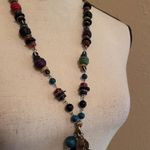 ALDO Signed Long Multi Color Costume Necklace Tassel - Adjustable Length Photo 10