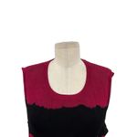 Karen Millen ‎ Dress Bodycon Fit & Flare Sleeveless Tie Dye Red Black Size Small Photo 2