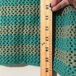 Kawaii Striped Cartoon Embroidery Flounce Sleeve Crop Sweater 0XL crochet open Black Size 0X Photo 3