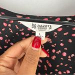 BB Dakota BB‎ Dakota Printed Lightweight Button Tie Front Waist Cutout Batwing Romper Photo 4