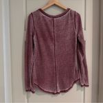 American Rag Waffle Knit Burnout Henley Size Small Photo 2