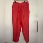 Talbots Irish Linen Pants Women’s 12 Coral High Rise Straight Leg Trousers Photo 2