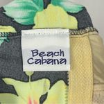 Vintage Beach Cabana Size 16 Hawaiian Floral Dress Skirt Swimsuit Modest Modest Black Photo 3
