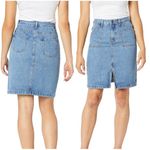 Evidnt  Los Angeles Skirt Size 26 Denim Jean Pencil Front Slit High Waist NWT Photo 1