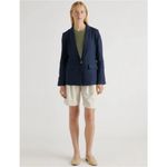 Quince NWT Linen Blazer in Navy Blue 100% Flax Linen Weave sz XL Women's Pockets Photo 2