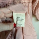 Spell Clementine Soirée Midi Dress Pink Tie Ruffle V Neck Size M Photo 6