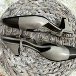 Bruno Magli Taupe &‎ Pewter Italian Leather Slingback Pump Size 8 Photo 5