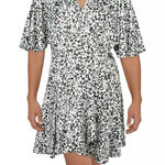 BCBGeneration NWT  Black and White Animal Print Wrap Dress - Size: 12 Photo 0