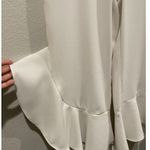 ZARA White Ruffle Pants Photo 2
