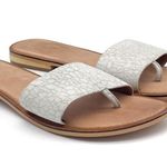 Seychelles  Smooth Operator Dress Flat Sandal in White Crackle Leather Size 7.5 Photo 6