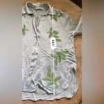 ZARA  Women’s‎ Sz S Pale Blue Embroidered/Beaded Leaf Blouse Photo 12