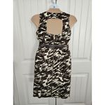 ladies MICHAEL KORS dress size 10 NWT Animal Print Open Back With Belt Brown Photo 3