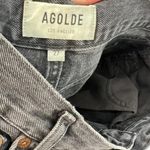 AGOLDE 90s Pinch Waist Jeans Howl Wash Distressed Cotton Denim Black Size 27 Photo 11