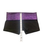 PINK - Victoria's Secret VS PINK Yoga‎ Shorts Foldover Black Purple Snake Animal Print Y2K Vtg Size M Photo 3