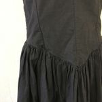 Vintage 80s Illustrations Black Strapless Sweetheart Basque Waist Midi Dress Size 10 Photo 5